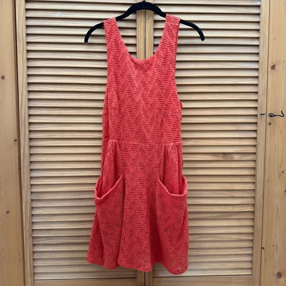 Free people orange dress size medium